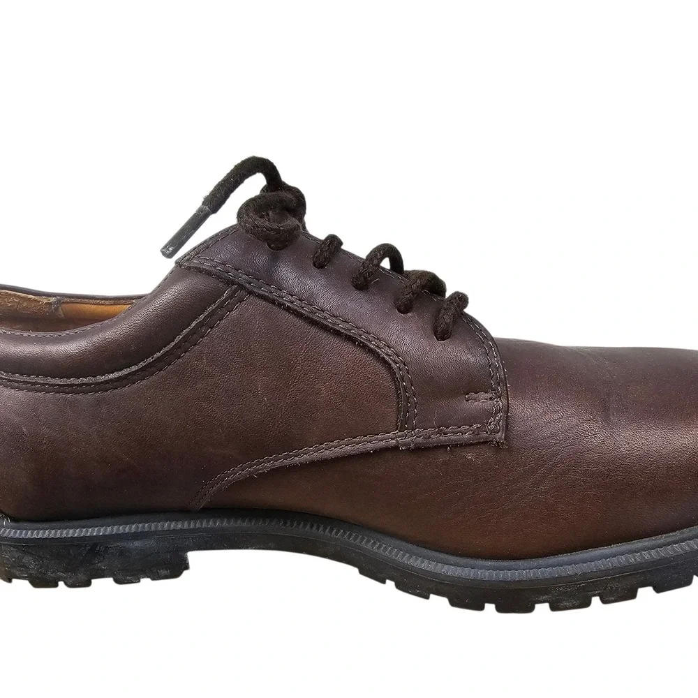 Nautica Mens Brown Leather Lace Up Lug Sole Oxford Shoes Size 8M A01‎ 5-7